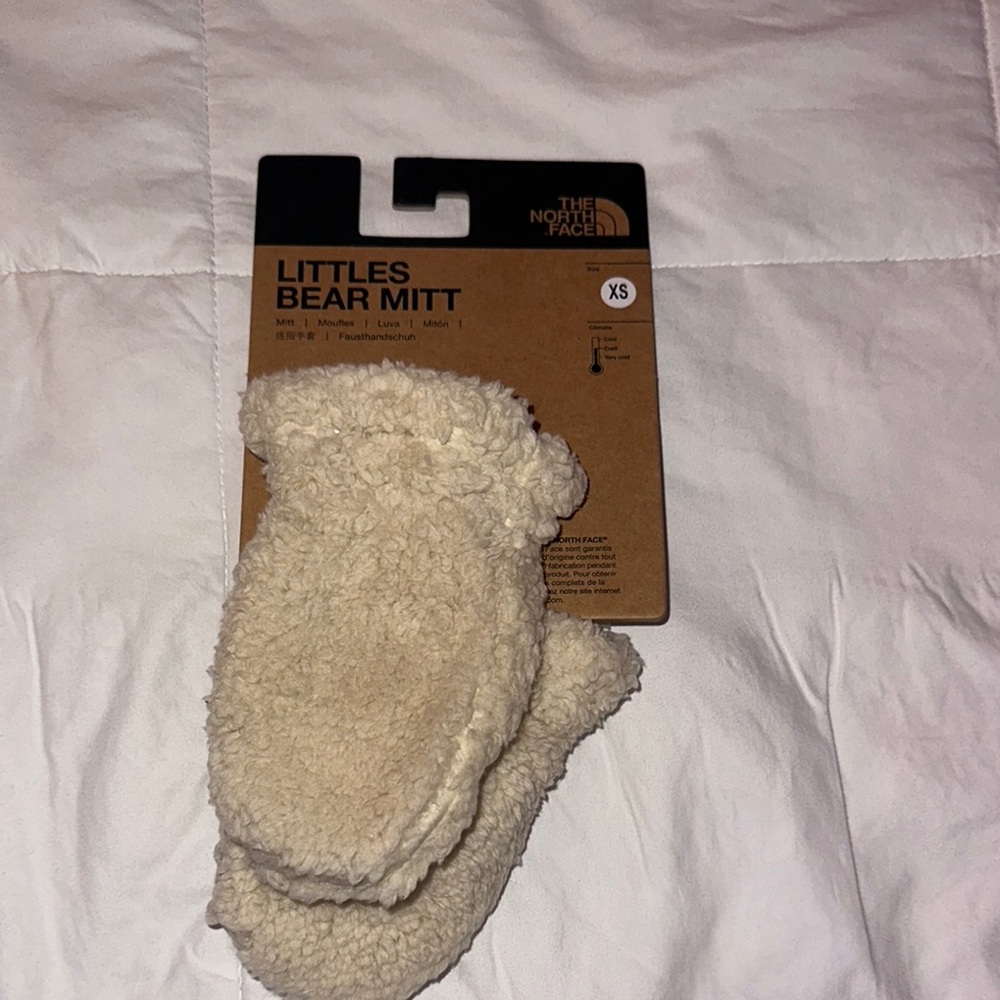 The North Face Cream Littles Bear Mittens